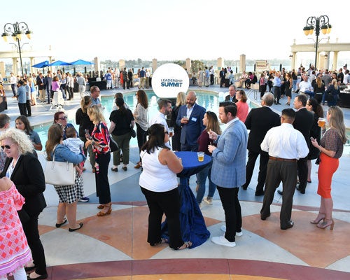 AHA Leadership Conference - Attendees mingling on the pool deck
